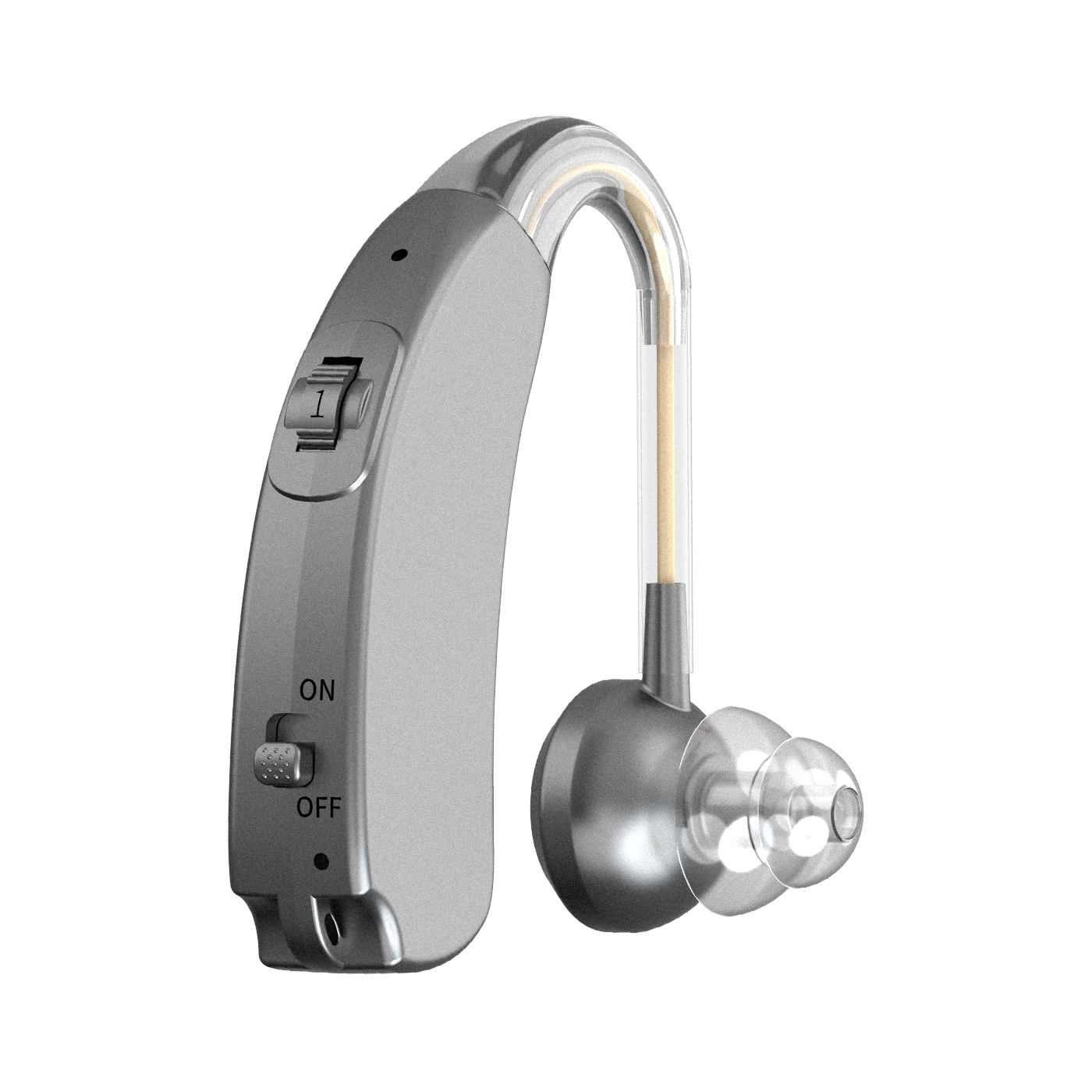 JJ-886 grey hearing aids rechargeable